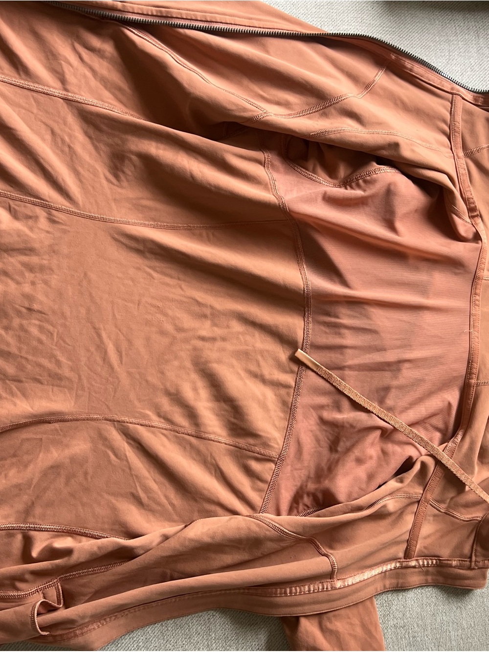 lululemon athletica rust full length hooded define jacket